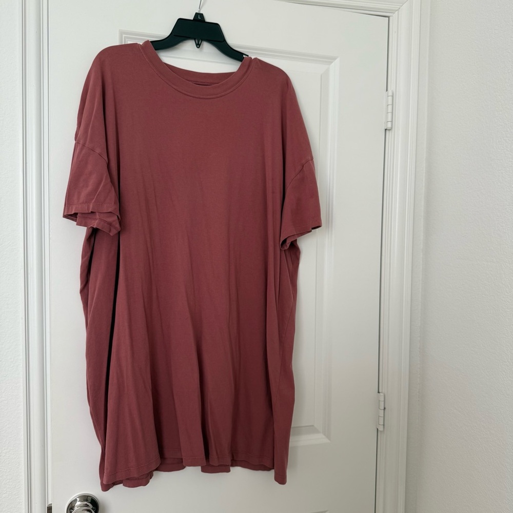 Madewell Pink Short Sleeve Tshirt Dress